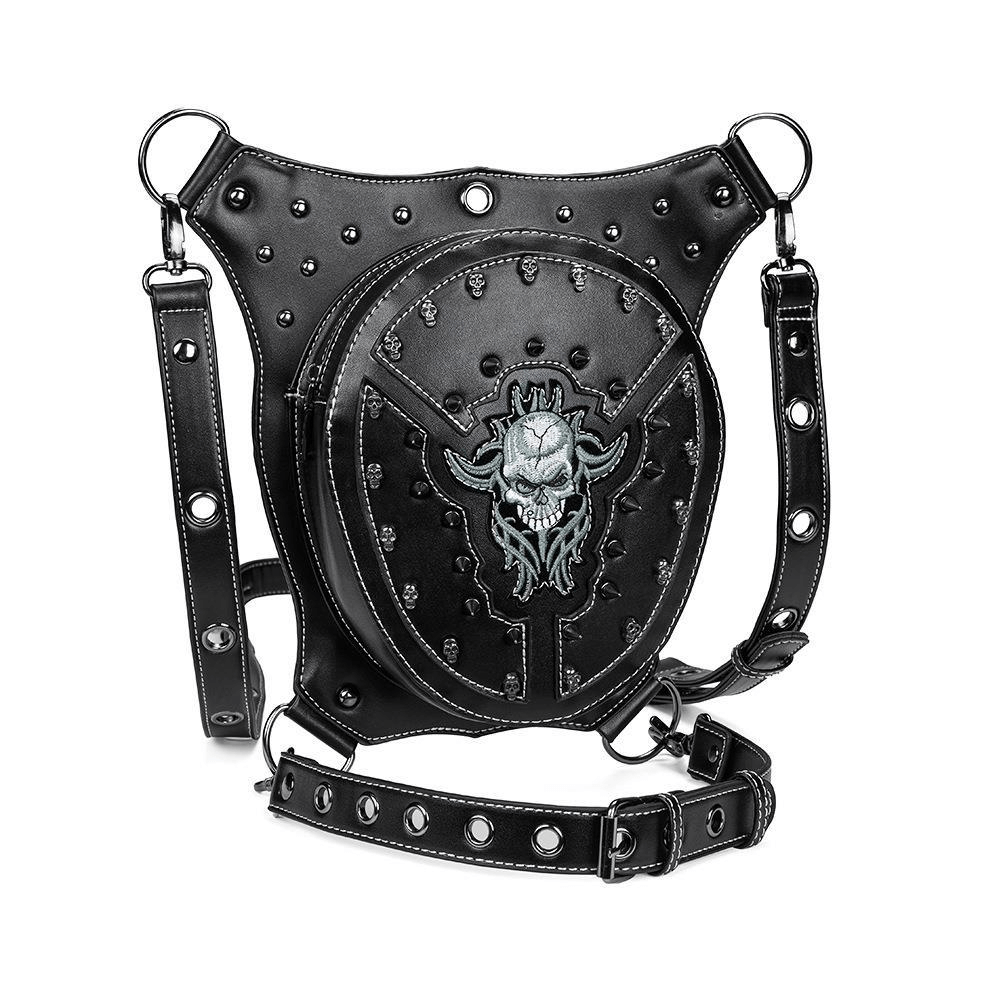 Steampunk Biker Rivets Waist Leg Bag / Unisex Multifunctional Bag - HARD'N'HEAVY
