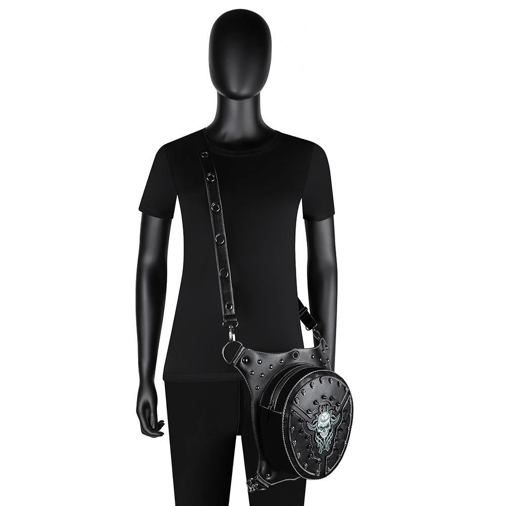 Steampunk Biker Rivets Waist Leg Bag / Unisex Multifunctional Bag - HARD'N'HEAVY