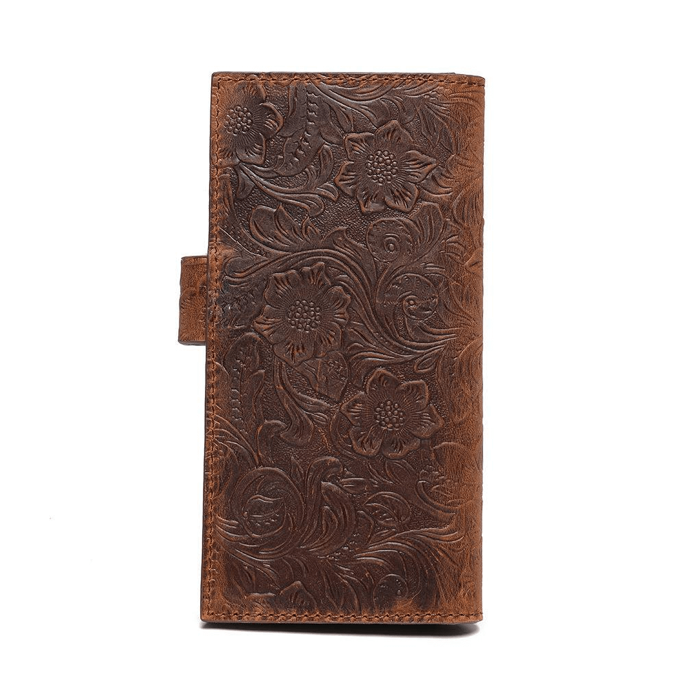 Steampunk Embossed Wallet with Gears and Rivets / Vintage Women's Clutch - HARD'N'HEAVY