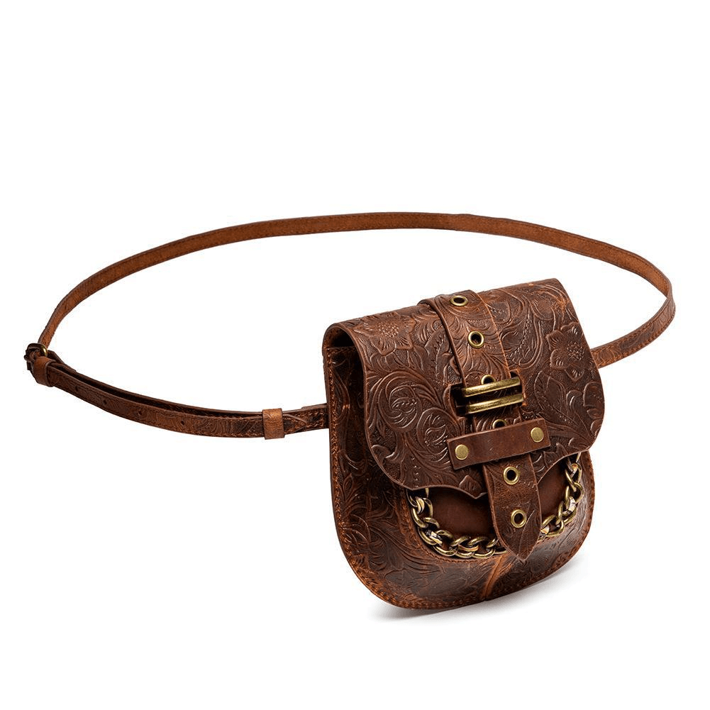 Steampunk Female Single Shoulder Crossbody Embossed Bag with Chain - HARD'N'HEAVY