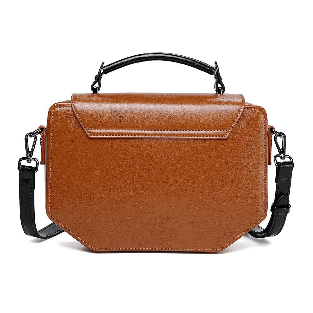 Steampunk Handbag with Metallic Rivets And Turbine-Like Pattern - HARD'N'HEAVY