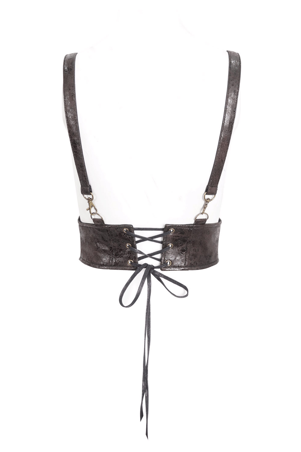 Steampunk Leather Harness with Adjustable Straps and Buckle