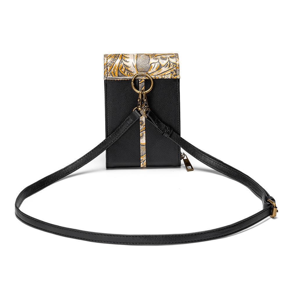 Steampunk Rivets Embossed Mini Shoulder Bag / Vintage Mobile Phone Bag - HARD'N'HEAVY