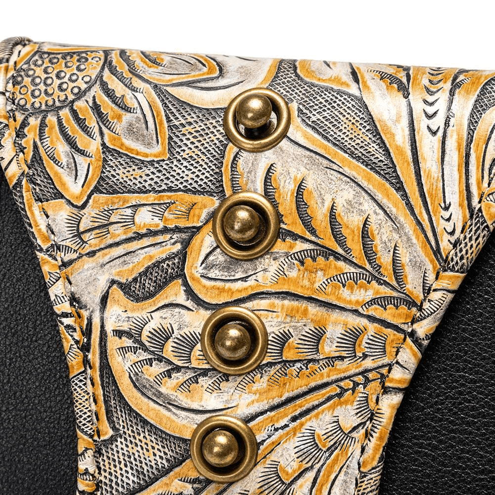 Steampunk Rivets Embossed Mini Shoulder Bag / Vintage Mobile Phone Bag - HARD'N'HEAVY