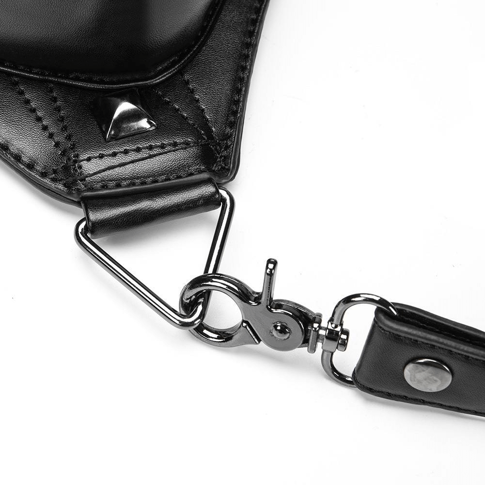 Steampunk Shoulder Crossbody Bag with Rings / Unisex Waist Leg Bag - HARD'N'HEAVY