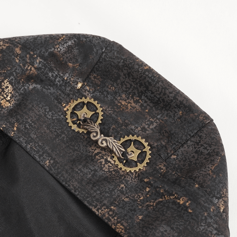 Stylish steampunk men's bandana featuring decorative twin gears for a unique accessory.