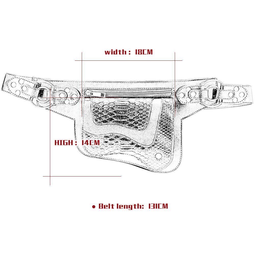 Steampunk Waist Bag With Adgustable Buckle Belt / Outdoor Crossbody Bag - HARD'N'HEAVY