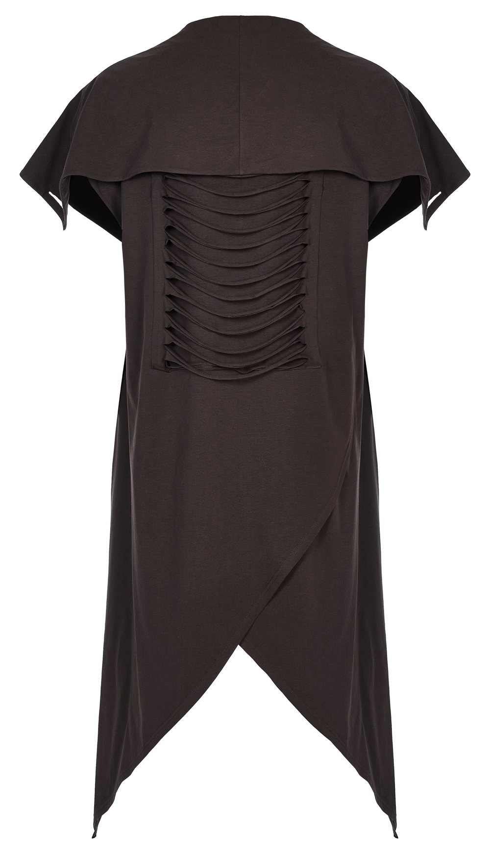 Stretch Knit Gothic Vest with Pointy Hem Design - HARD'N'HEAVY