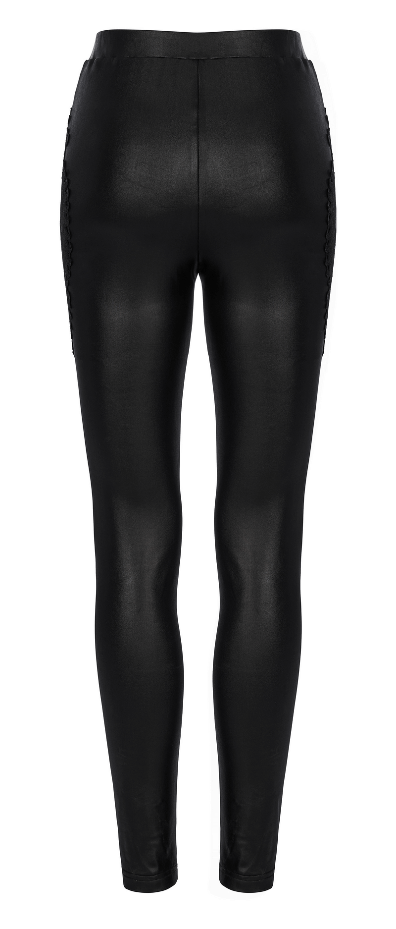 Stretch Velvet Detail Skinny Gothic Pants for Women - HARD'N'HEAVY