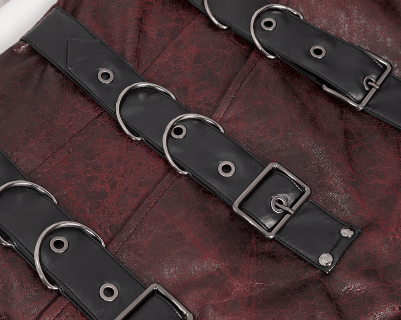 Studded Multi-Buckle Belts Long Trench Coat for Men - HARD'N'HEAVY