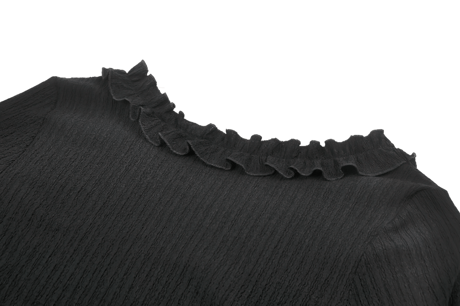 Stylish Bell Sleeved Cutout Ruffle Witchcore Knit Top