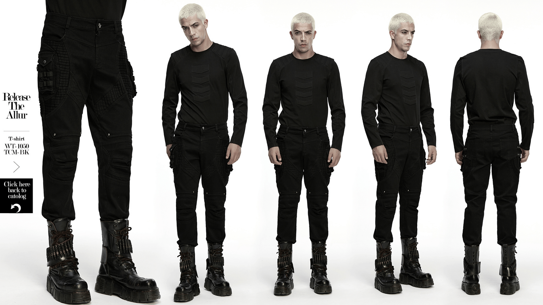 Stylish Black Cyberpunk Pleated Panel Techwear Pants showcased on a model with bold 3D pleats and sleek structure.