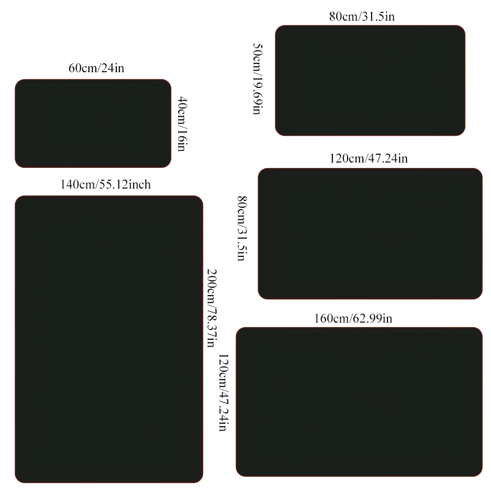Stylish Black Gothic 3D Area Rug for Dark Decor