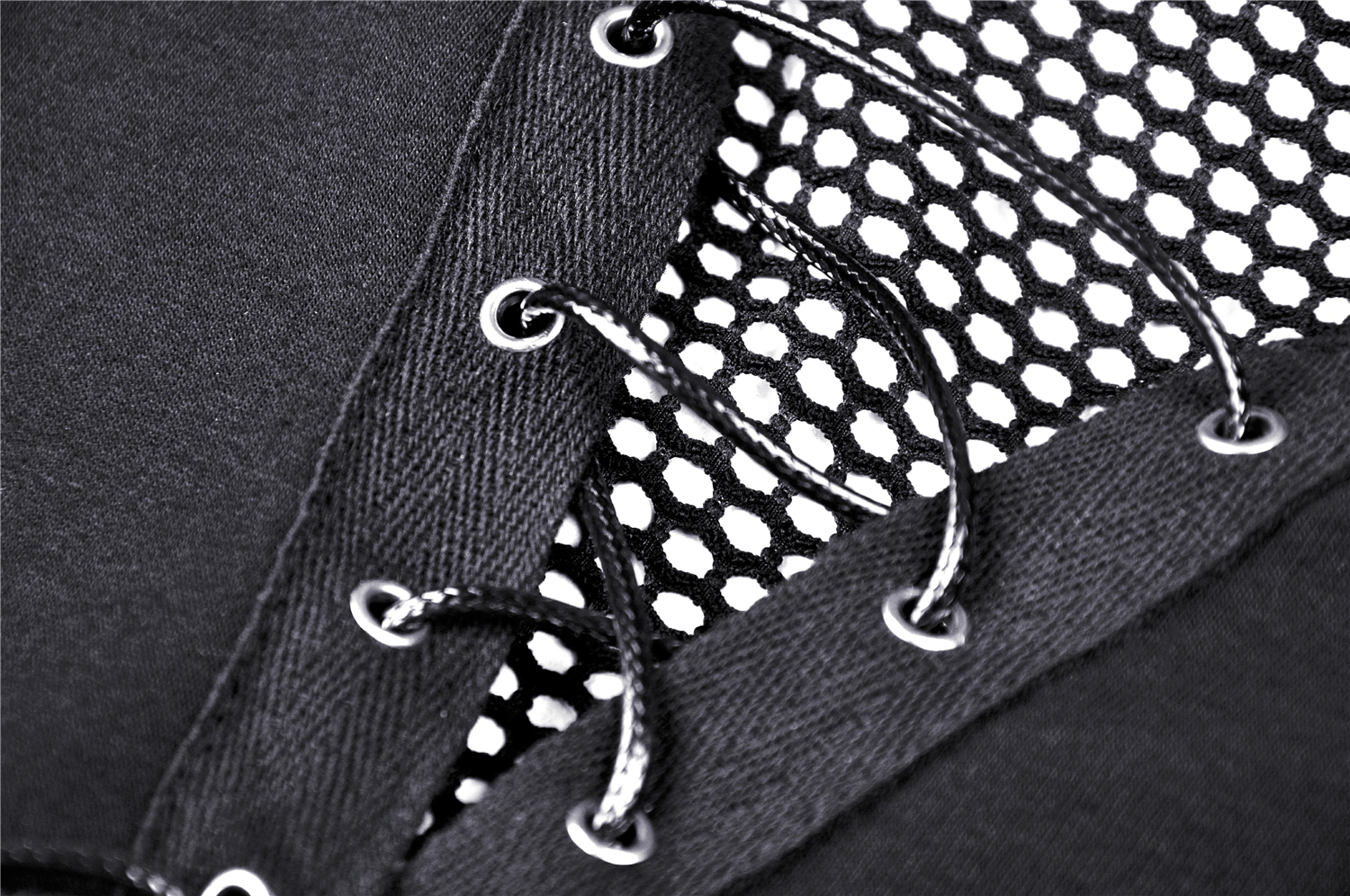 Stylish Black Mesh Crop Top with Cold Shoulder Design