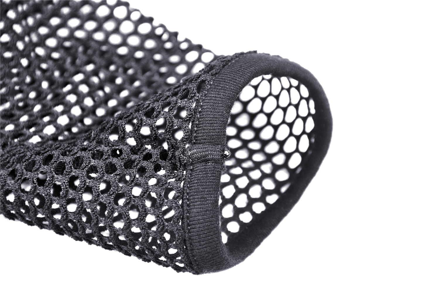 Stylish Black Mesh Crop Top with Cold Shoulder Design