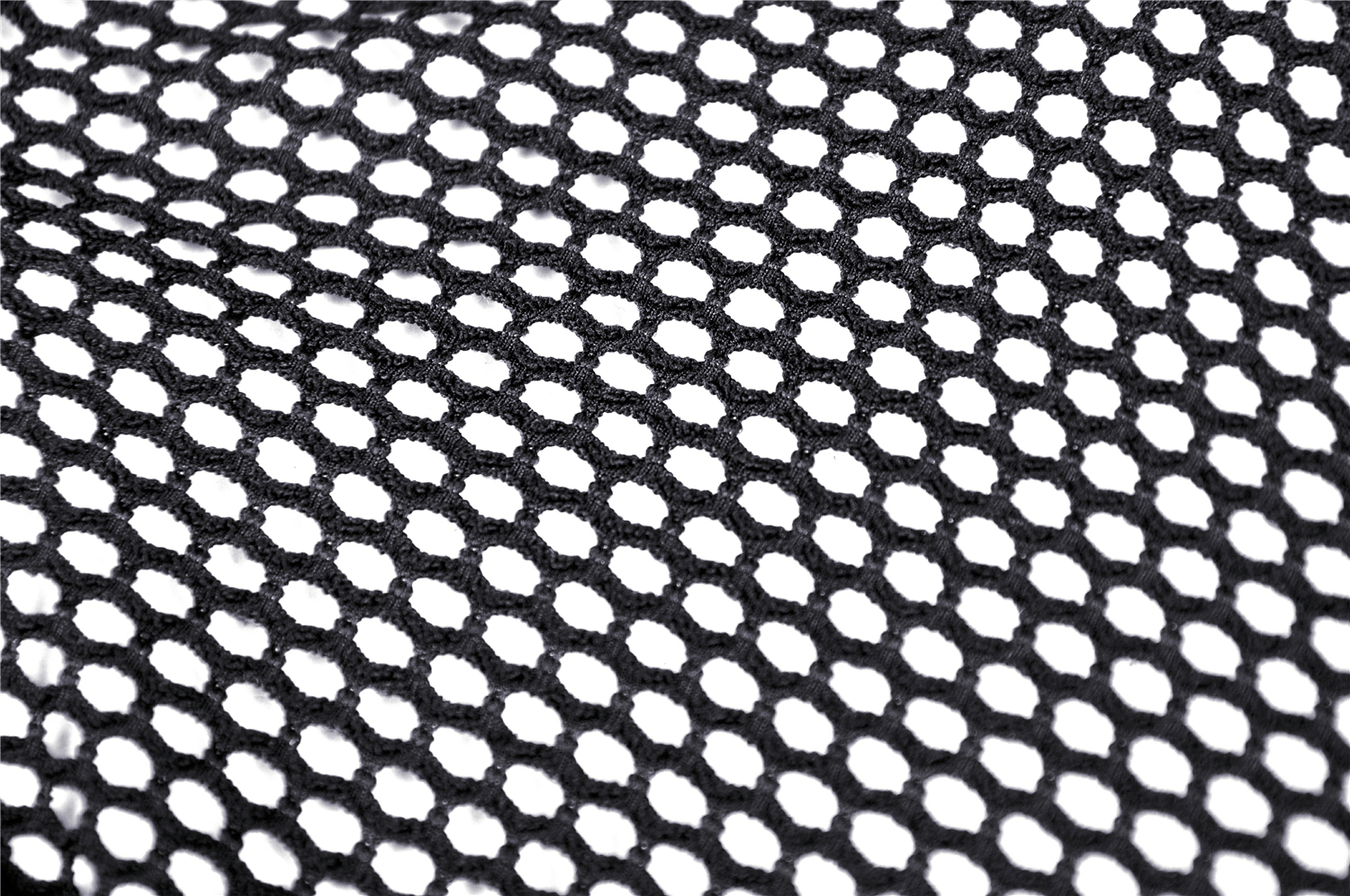 Close-up of stylish black mesh fabric featuring fishnet design, perfect for punk-inspired fashion.