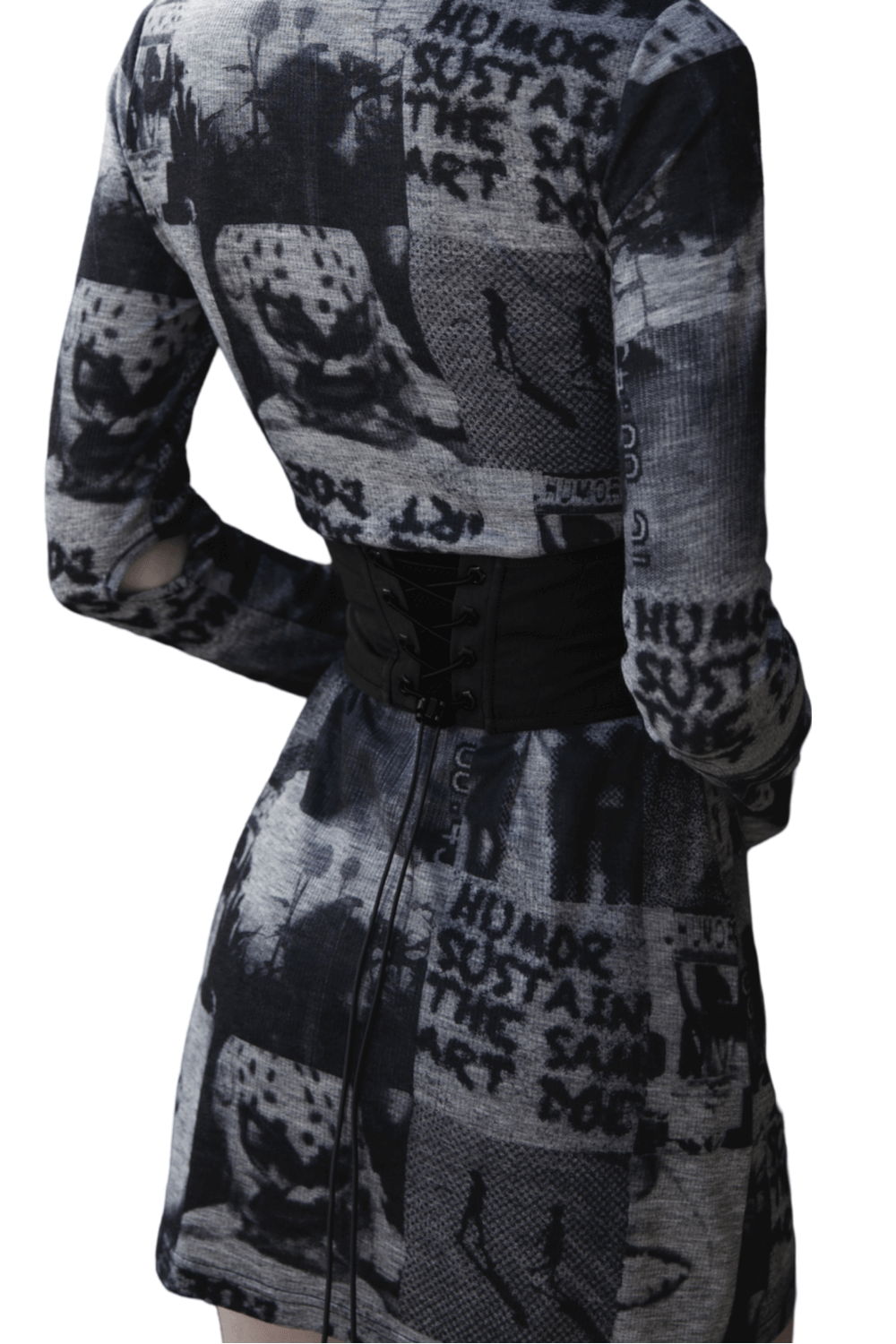 Stylish black waistband with modern buckle detail, enhancing a chic outfit with a contemporary design.