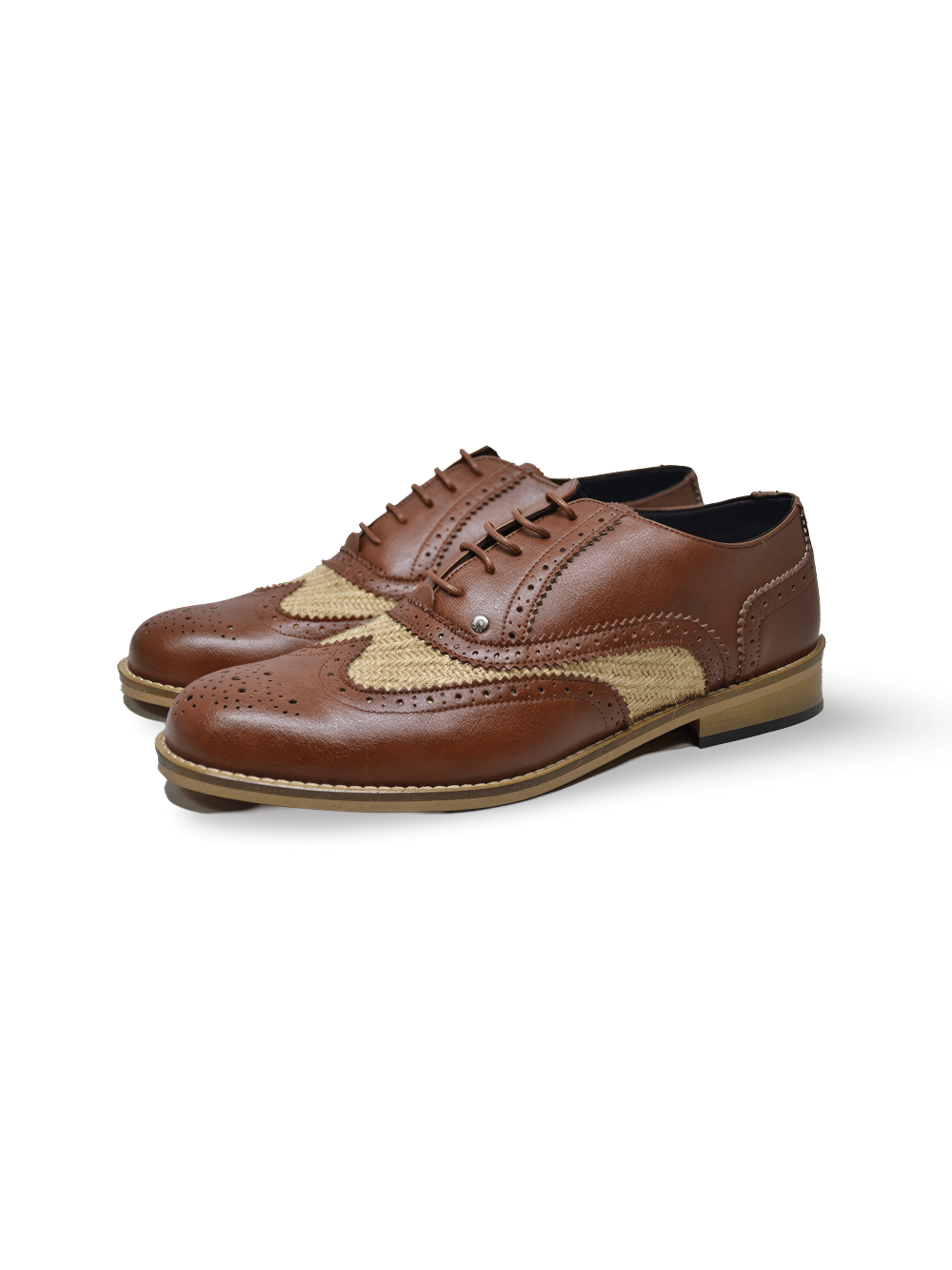 Stylish Brown Lace-Up Leather Oxford Shoes for Men