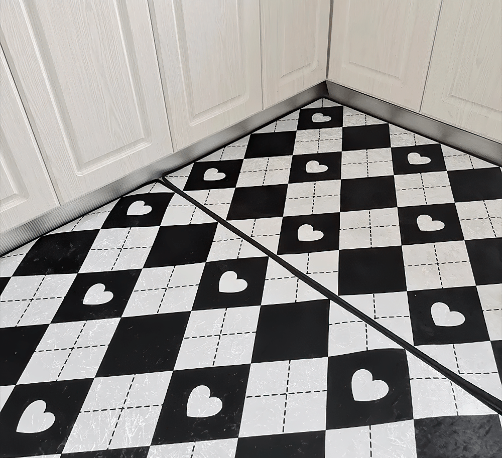 Stylish Dark Gothic Playing Card Checkered Area Rug