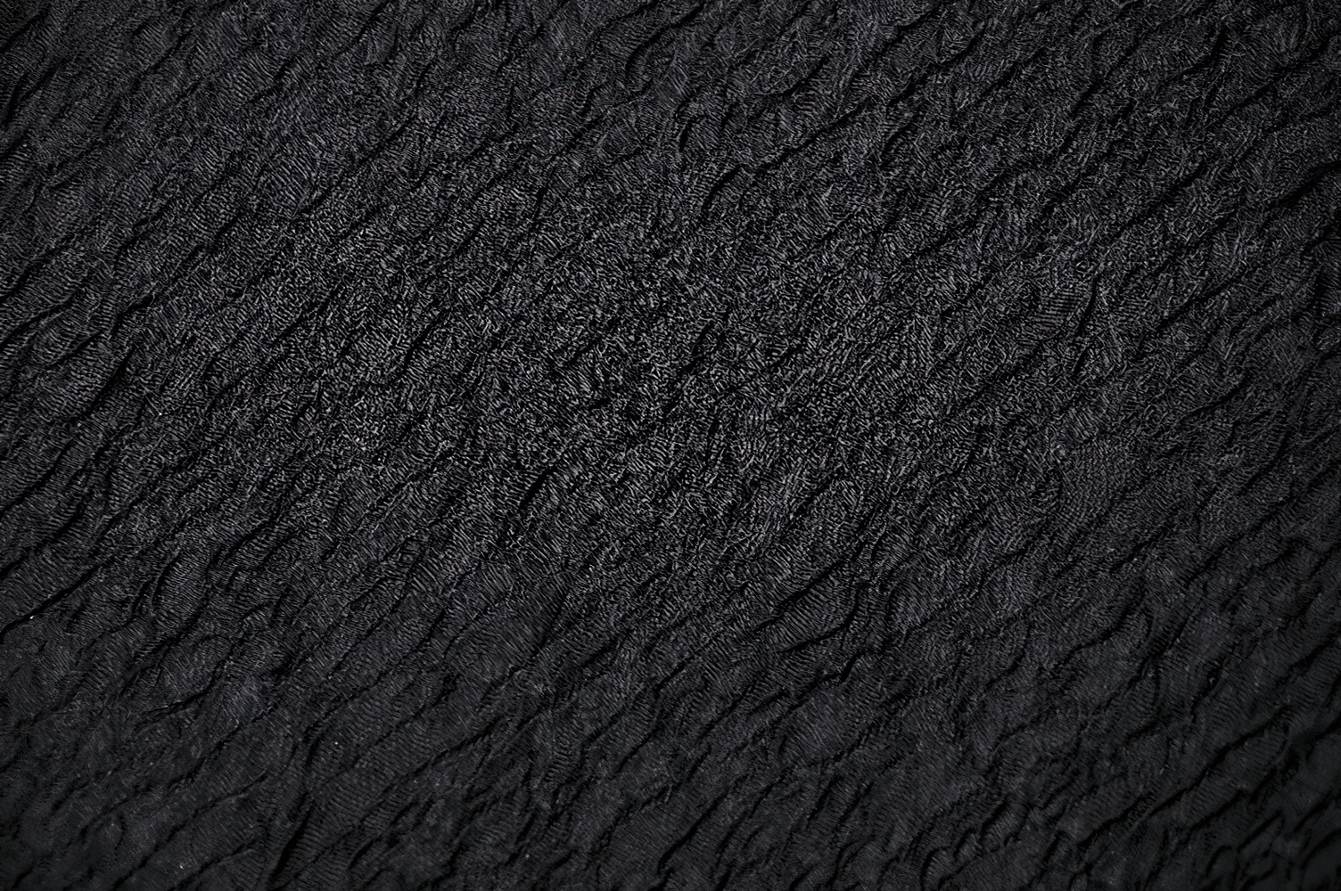 Close-up of textured black lace fabric, perfect for edgy fashion styles and stylish designs.
