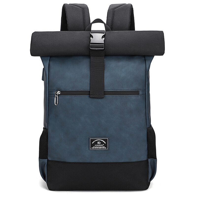 Stylish large capacity laptop backpack in navy blue, featuring luxury softback design perfect for casual daily use.