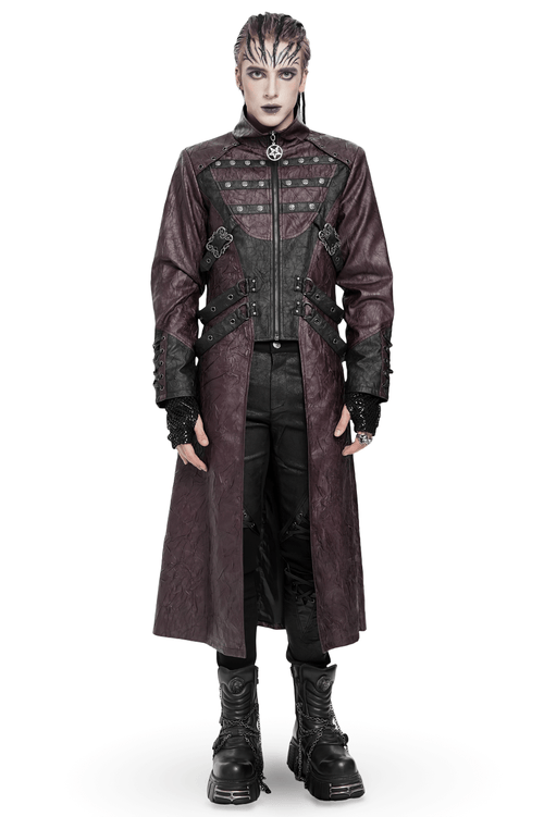 Manteau à Boucles Élégant Longiligne Punk et Steampunk