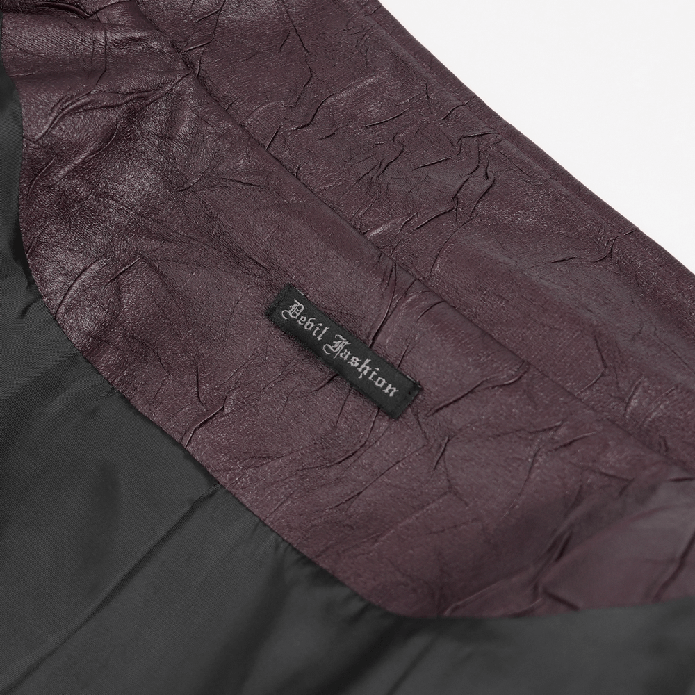 Stylish Longline Punk and Steampunk Buckle Coat label showcasing unique design details.