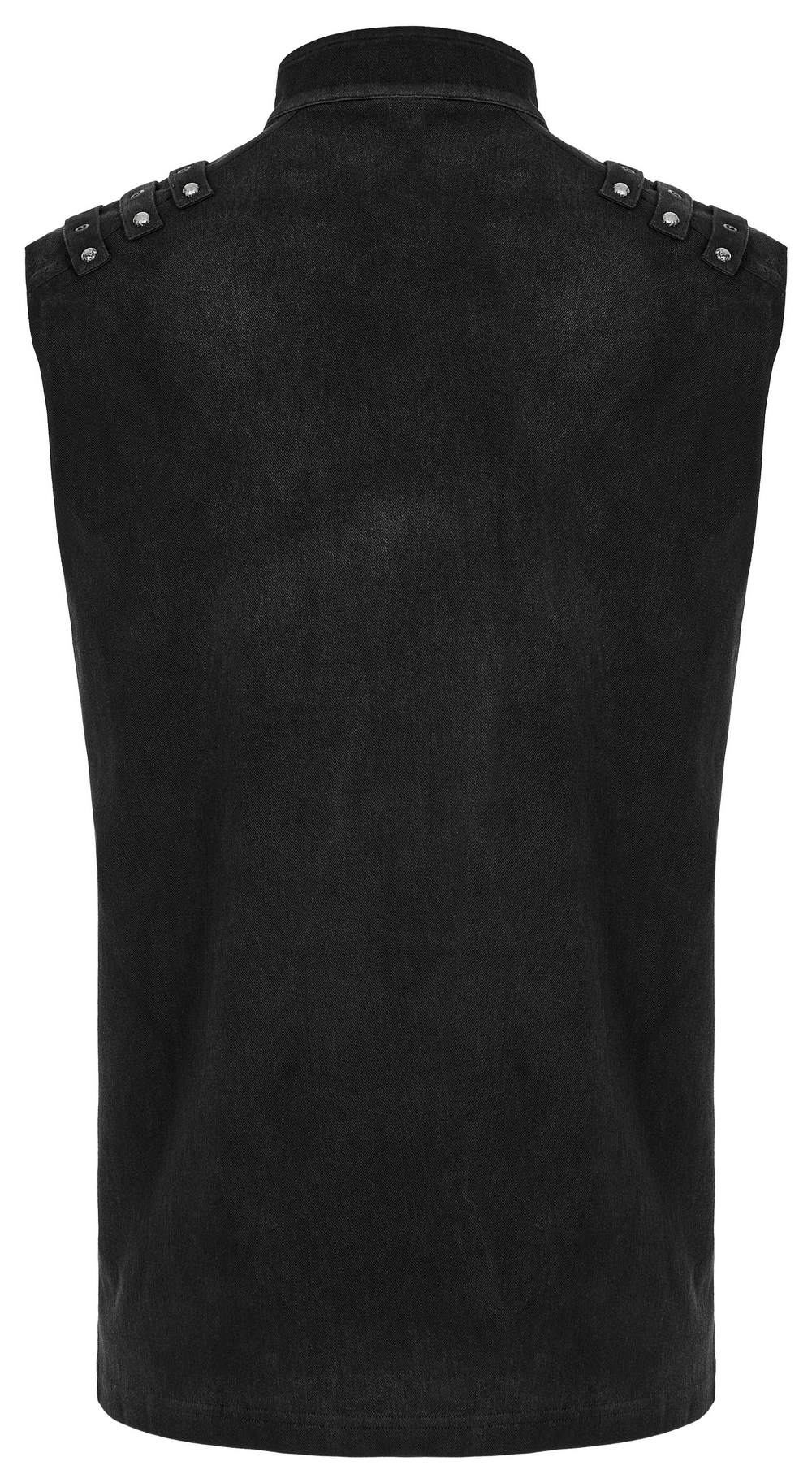 Stylish Men's Black Vest with Oblique Zipper