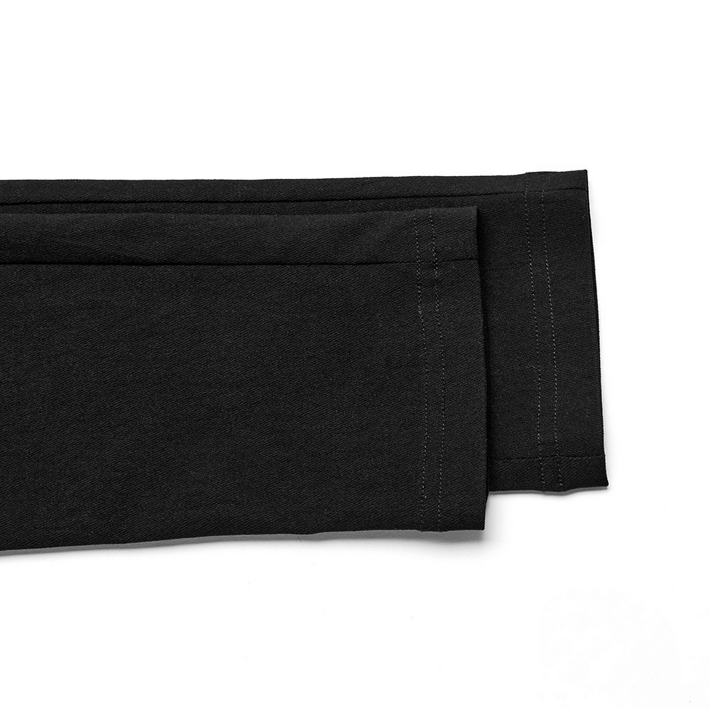 Stylish punk black mesh panel studded leggings showcasing the fabric's texture and clean seams.