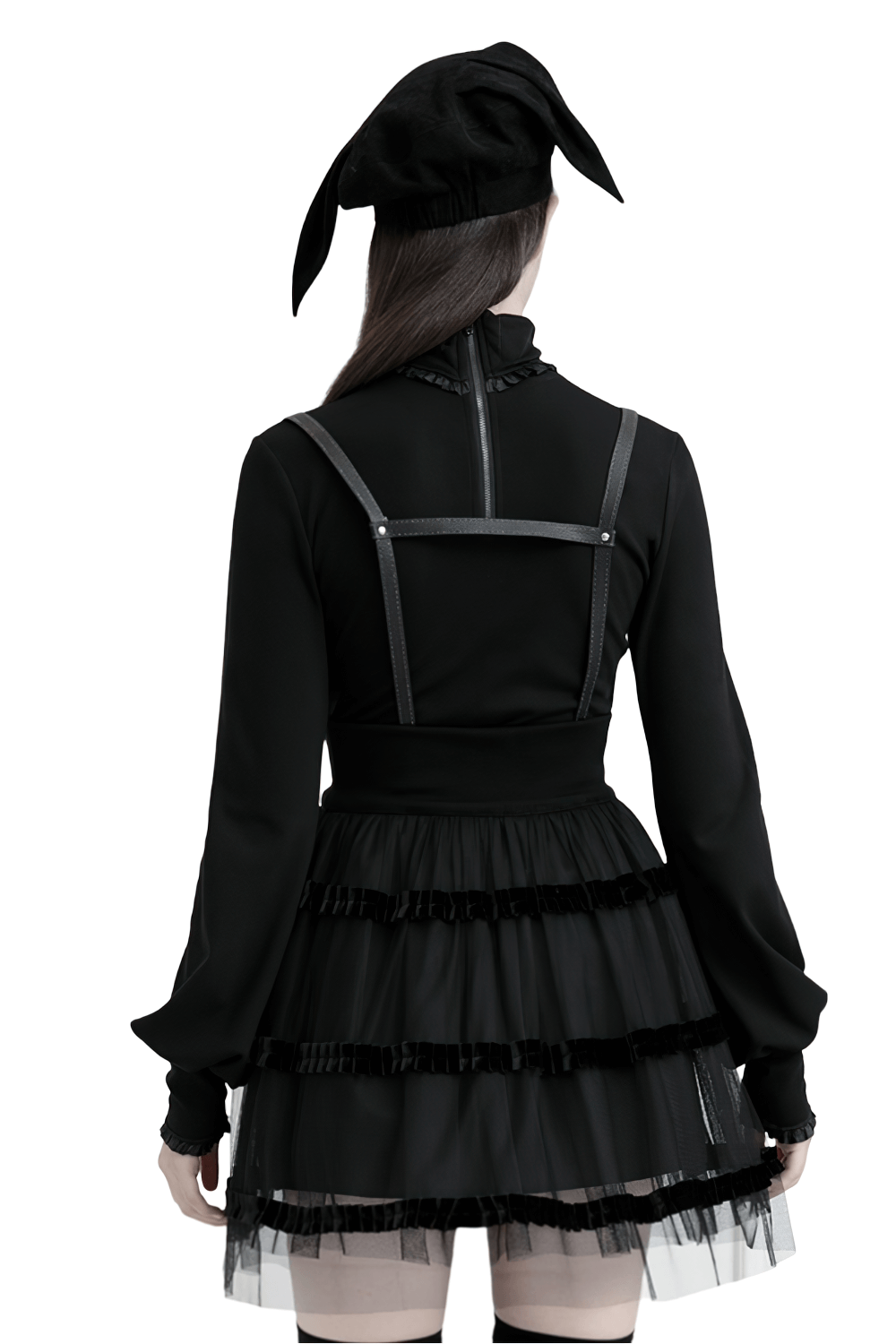 Stylish Punk Rave Black Gothic Magic Doll Skirt