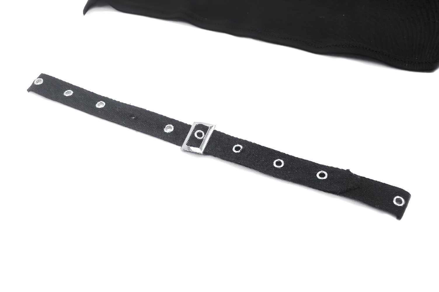 Stylish black punk belt with metal accents, perfect for adding edge to any outfit.