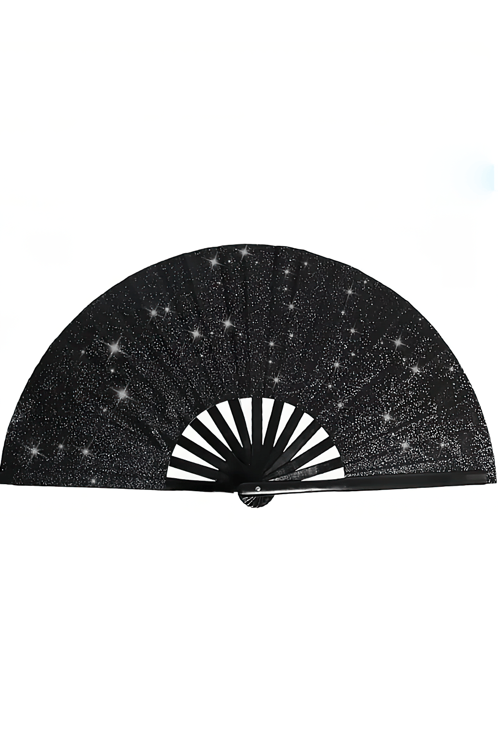 Elegantes abanicos plegables con purpurina brillante para festivales