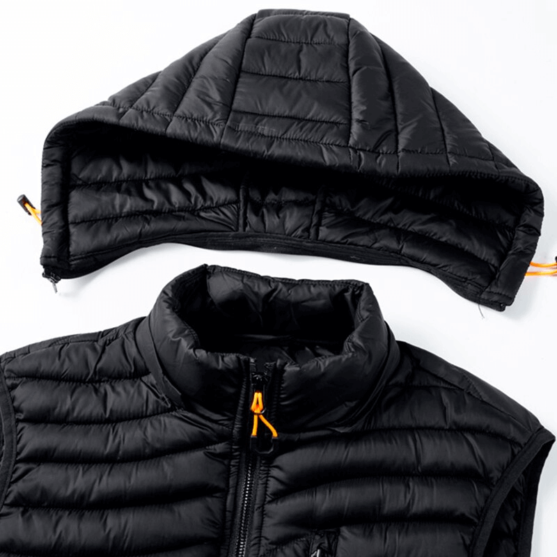 CLEARANCE / Stylish Sports Warmed Men's Vest with Hood and Zippered Pockets - SF1516 - HARD'N'HEAVY