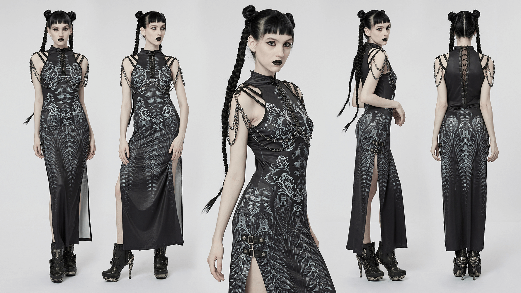 Stylish Women's Futuristic Sci-Fi Printed Dress