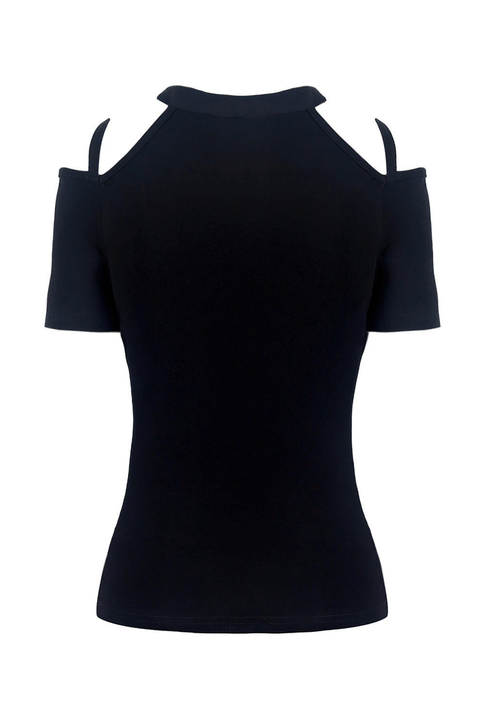 Stylish Women's Off-the-Shoulder Zip Detail T-Shirt