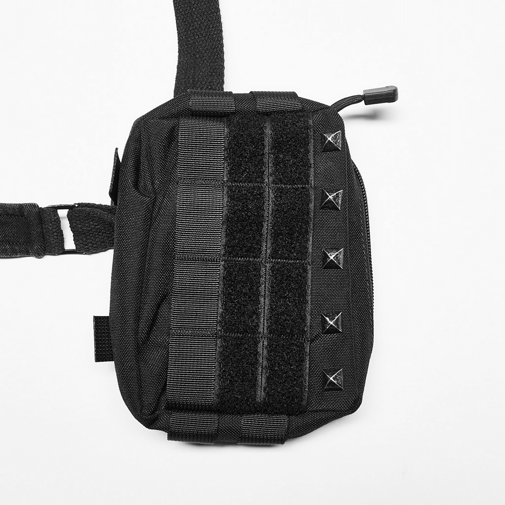 Close-up of Tactical Punk Detachable Bag showcasing sleek design and adjustable straps for urban adventures.