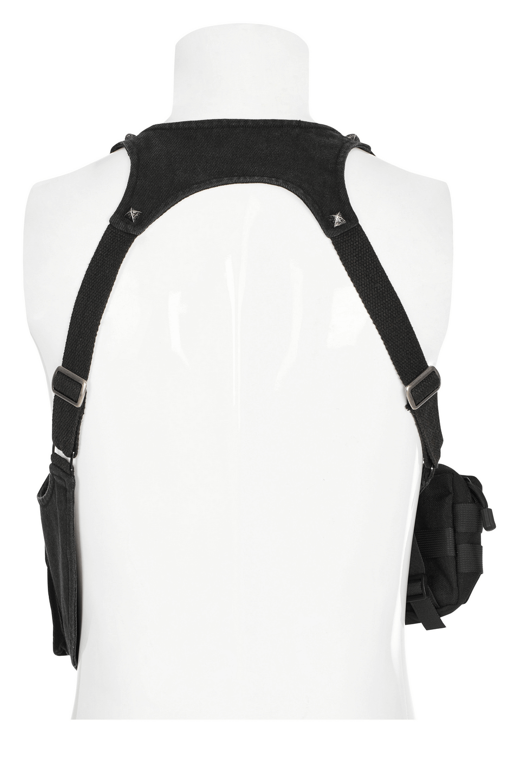 Back view of Tactical Punk Detachable Bag with harness and adjustable straps for urban explorers.