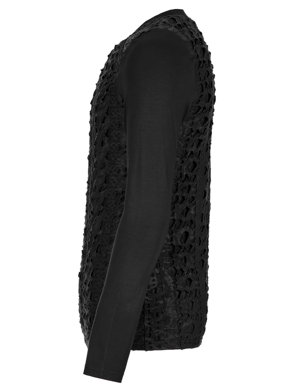 Textured Webbed Gothic Long Sleeves Knit Top - HARD'N'HEAVY