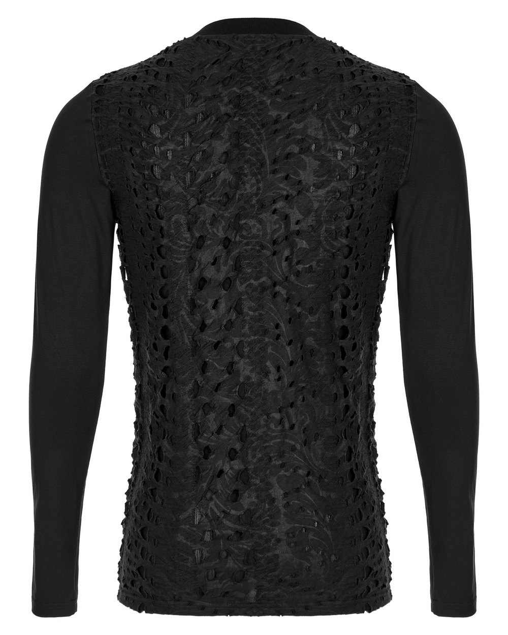 Textured Webbed Gothic Long Sleeves Knit Top - HARD'N'HEAVY