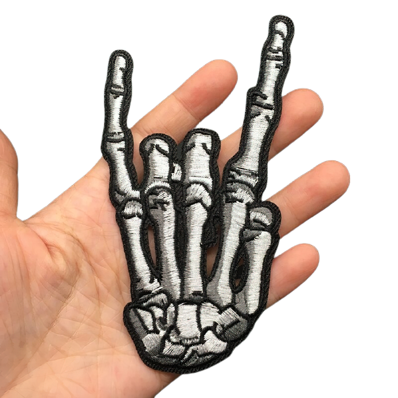 The Skeleton Hand Heavy Metal Style Patch For Clothes / Unisex Casual Accessory - HARD'N'HEAVY