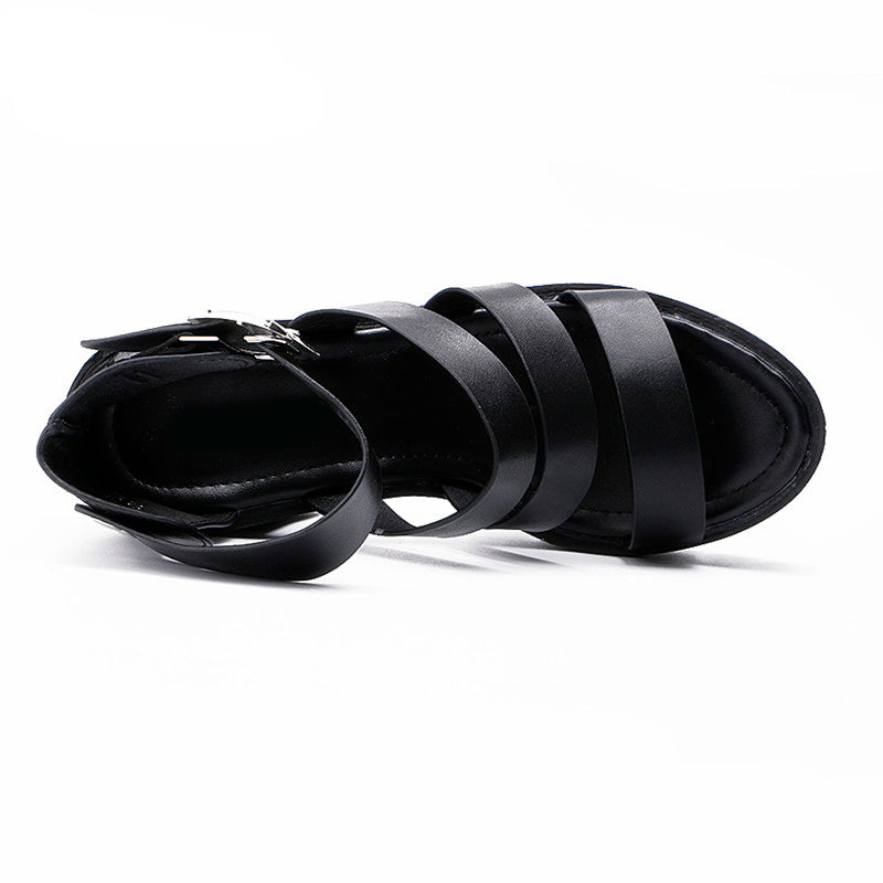 Thick Heel Wedges Platform Sandals for Women in Rock Style / Alternative Fashion Shoes - HARD'N'HEAVY