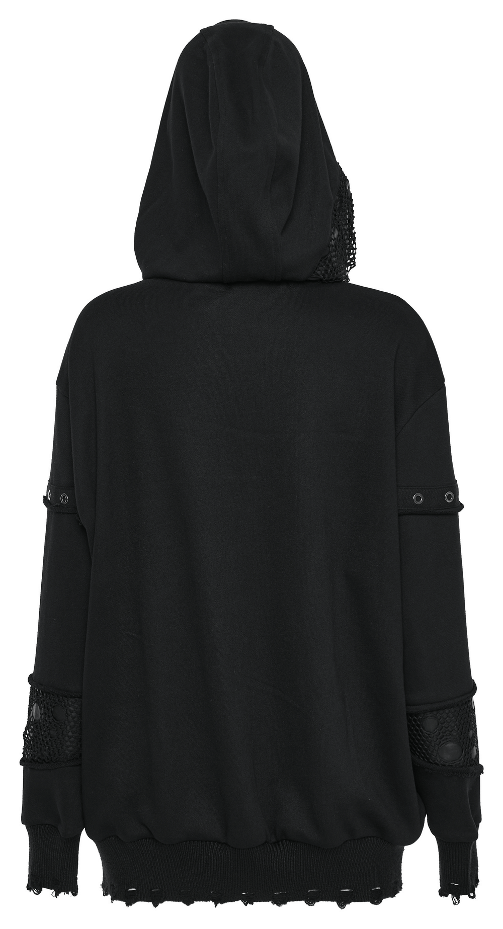 Unique Gothic Simple Hoodie with Cross Print And Coffin Buckle - HARD'N'HEAVY