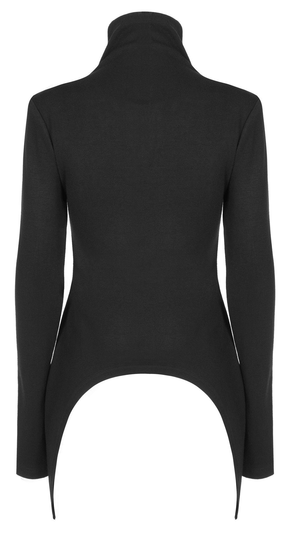 Unique High Collar Cut-Out Gothic Fitted Top for Women - HARD'N'HEAVY