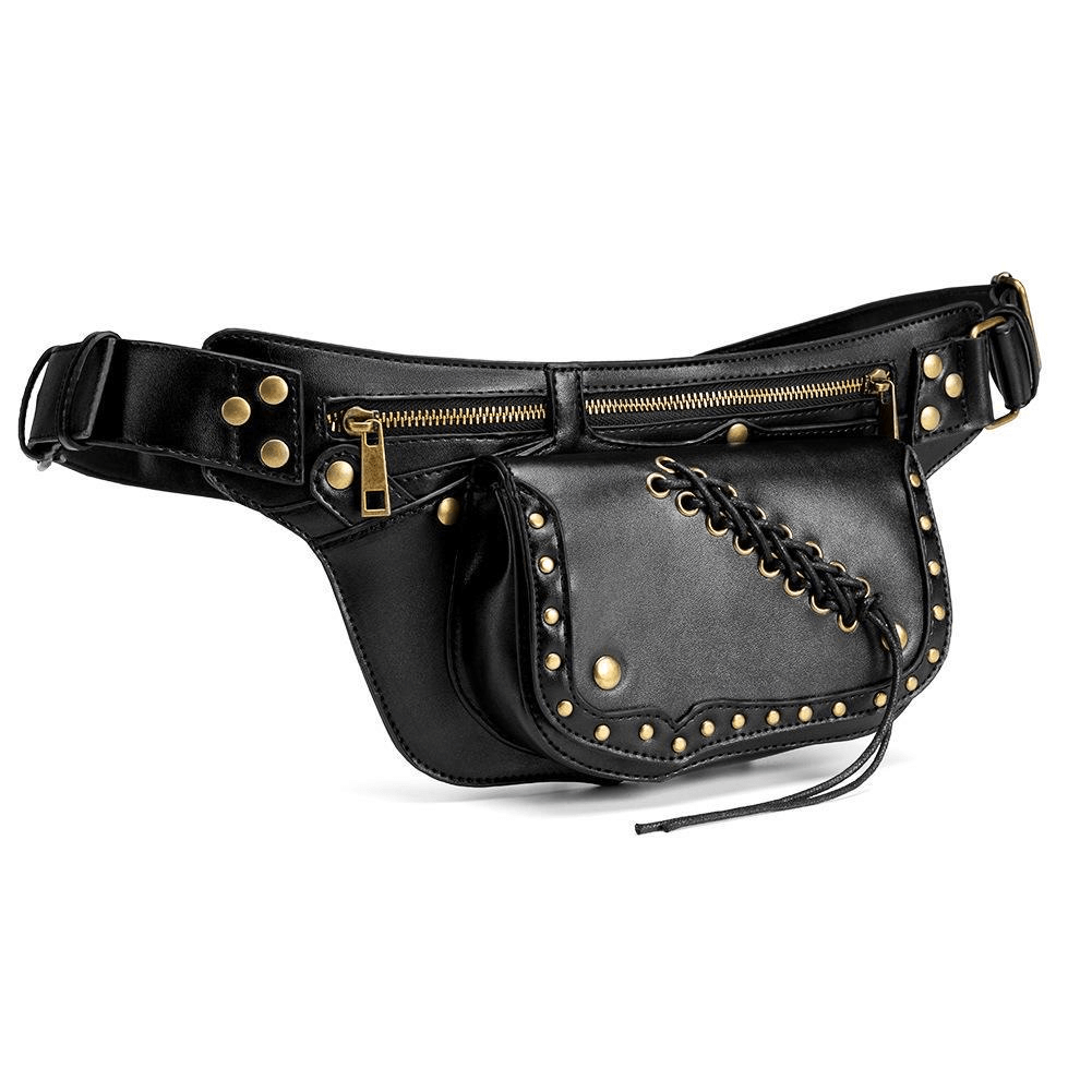 Unique Style Convertible Belt Bag / Goth Crossbody Bag with Adjustable Strap - HARD'N'HEAVY