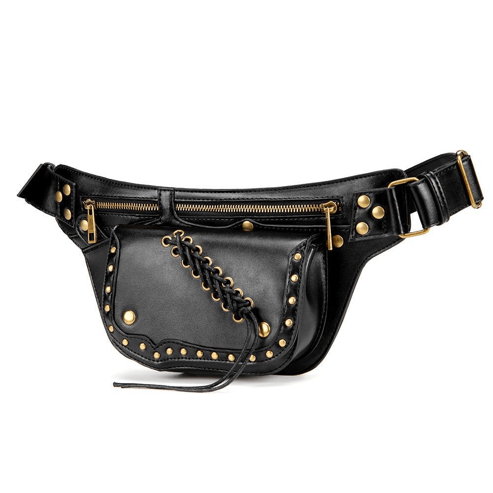 Unique Style Convertible Belt Bag / Goth Crossbody Bag with Adjustable Strap - HARD'N'HEAVY