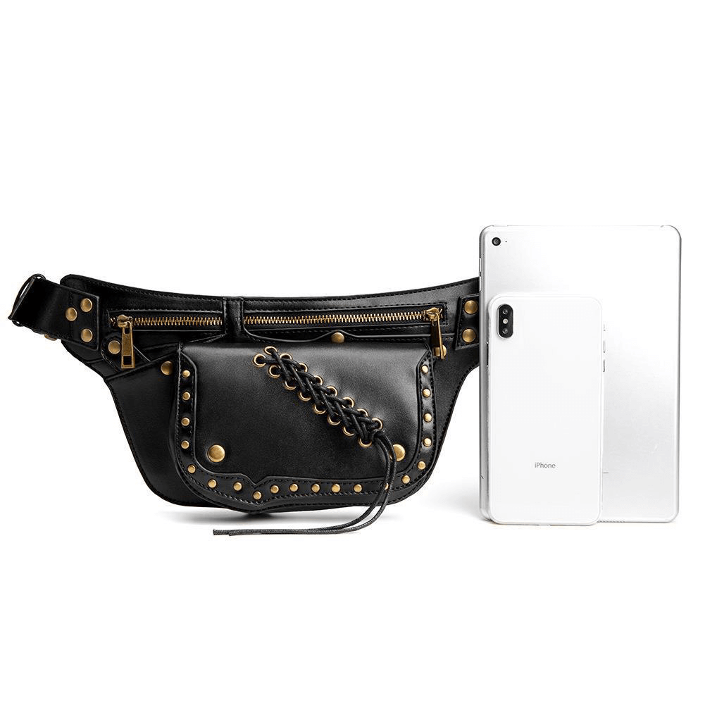 Unique Style Convertible Belt Bag / Goth Crossbody Bag with Adjustable Strap - HARD'N'HEAVY