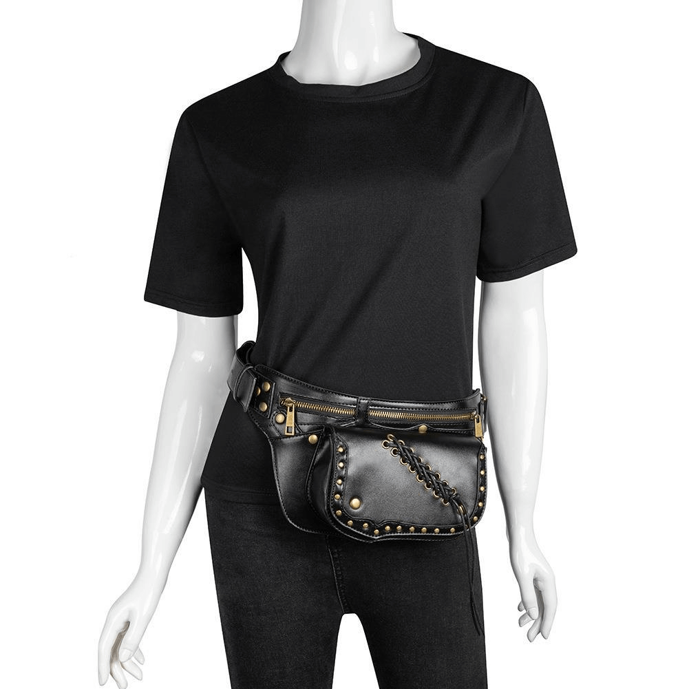 Unique Style Convertible Belt Bag / Goth Crossbody Bag with Adjustable Strap - HARD'N'HEAVY