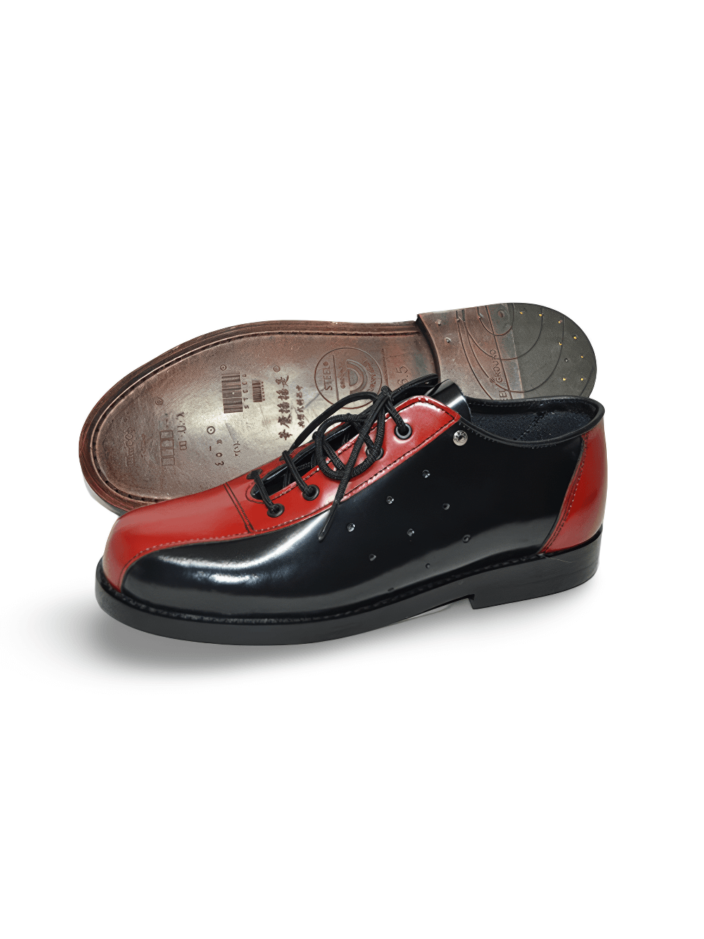 Chaussures de bowling classiques à lacets unisexes avec semelle plate