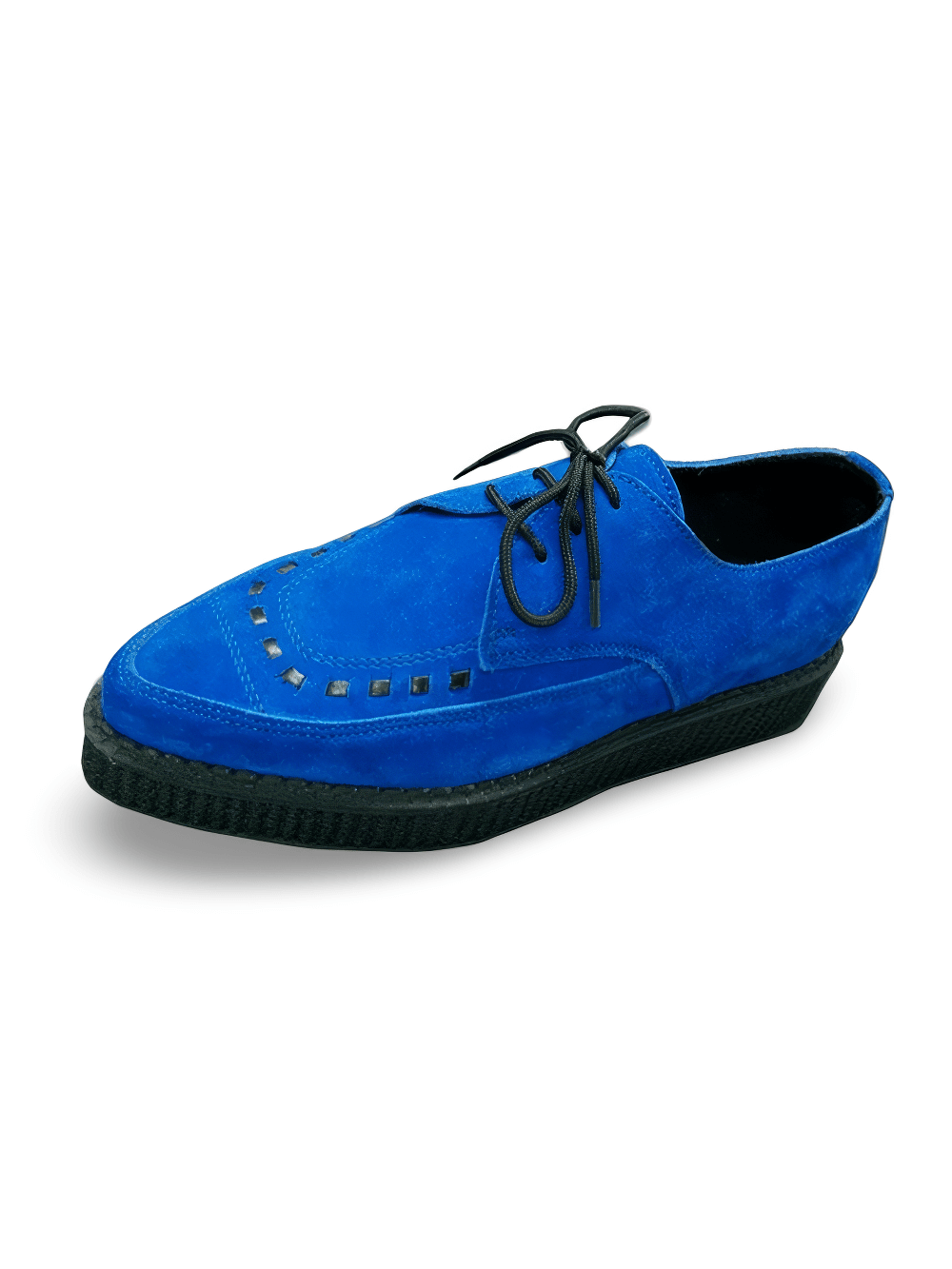 Unisex Lace-Up Creeper Shoes with Suede Pointed Finish