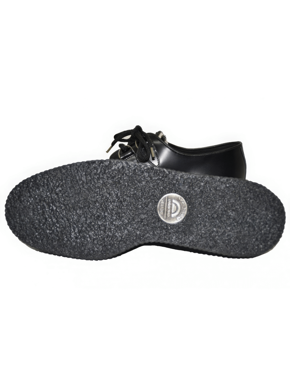 Unisex-Creeper-Schuhe aus Leder und Fell mit Gummisohle